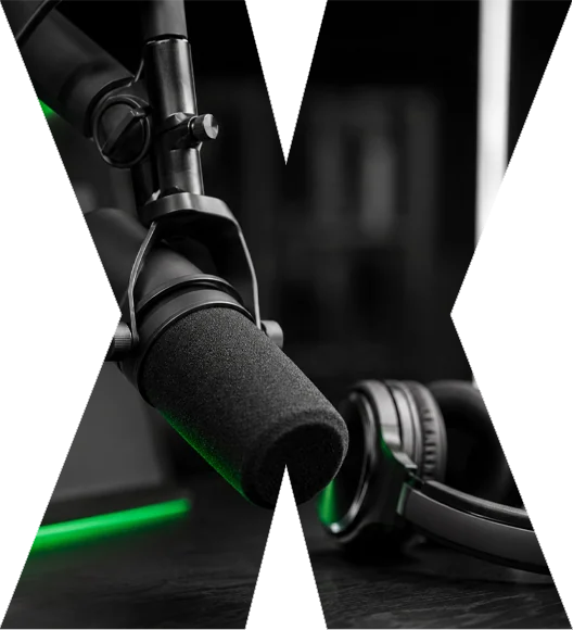 CX Insider podcast studio and guests